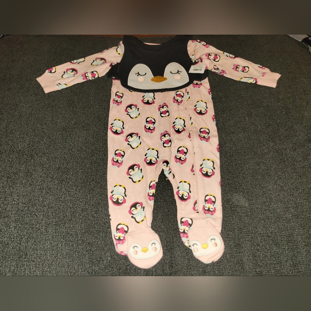 Baby Pink Penguin Onesie